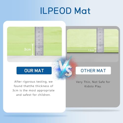 Baby Play Mat for Floor Nursery Muscle Mat Area Playroom Rug 39"x59" Elastic Foam 1.3" Thick Crawling Mat for Babies