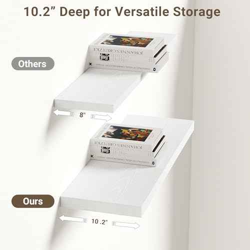 10" Deep Floating Shelves (2 Count)