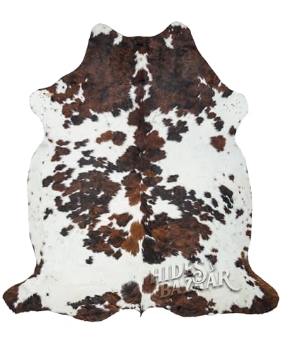 Original Tricolor Cowhide Rug 5x7 ft