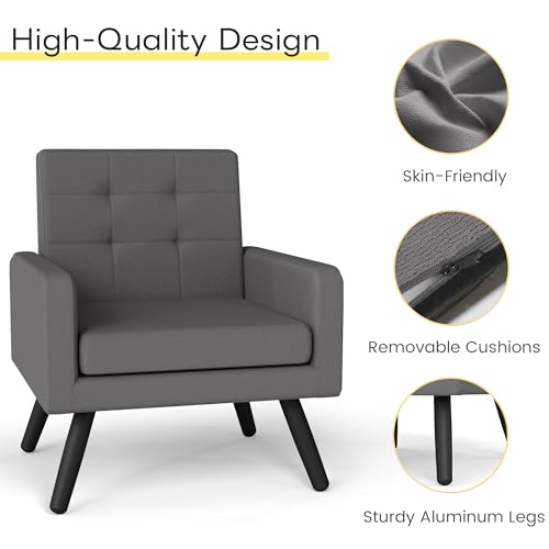 Mid Century Modern Accent Chair for Living Room