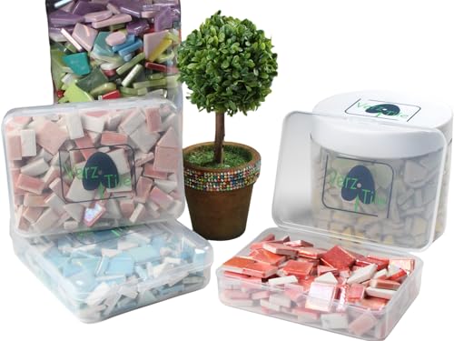 VerzTile Mosaic Tiles for Crafts (70 Count)