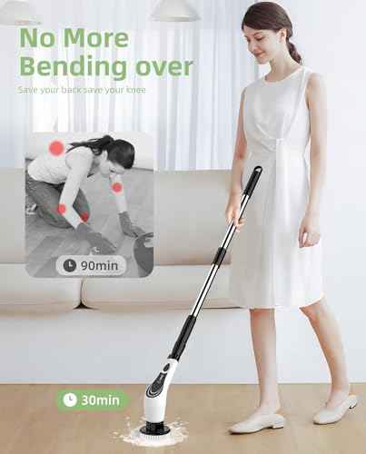 8 Head Cordless Electric Spin Scrubber