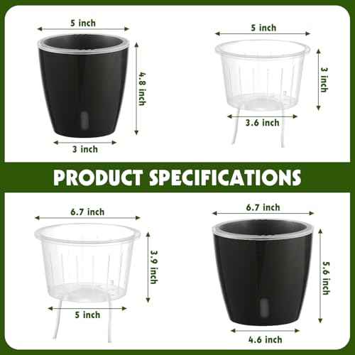 Self Watering Pots for Indoor Plants (8 Count)