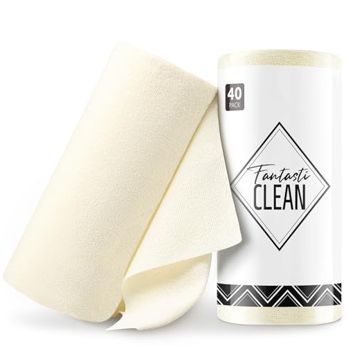 Microfiber Cleaning Cloth Roll (40 Count)