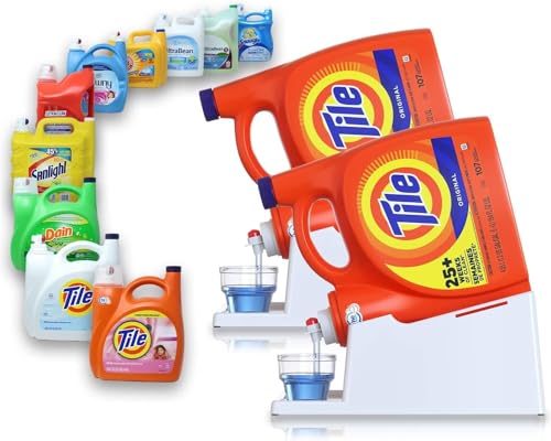 Liquid Laundry Detergent Holder Stand with Drip Tray (2 Count)