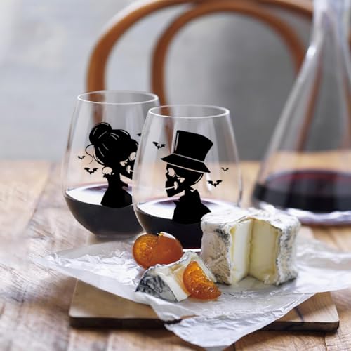 Skull Wine Glass 2 Piece with Gift Box
