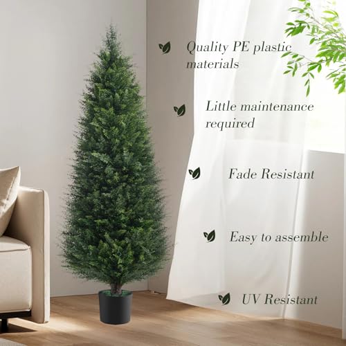 2Pack 6FT Artificial Cedar Tree (2 Count)