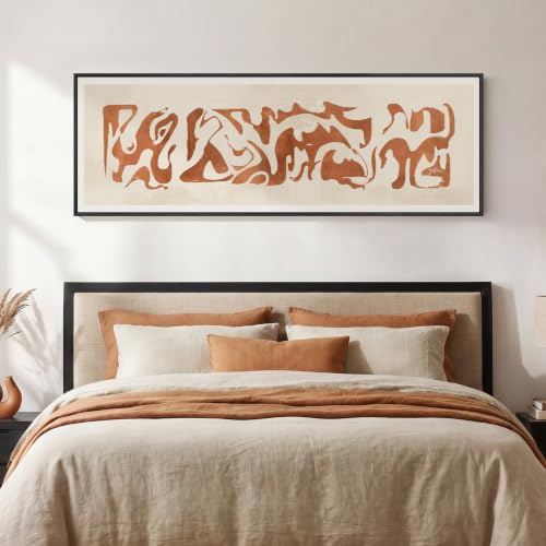 Large Framed Wabi Sabi Terracotta Abstract Wall Art