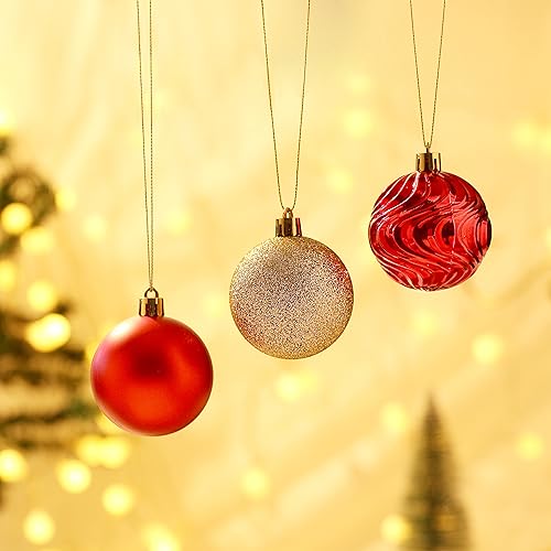 50pcs Shatterproof Christmas Ball Tree Ornaments (50 Count)