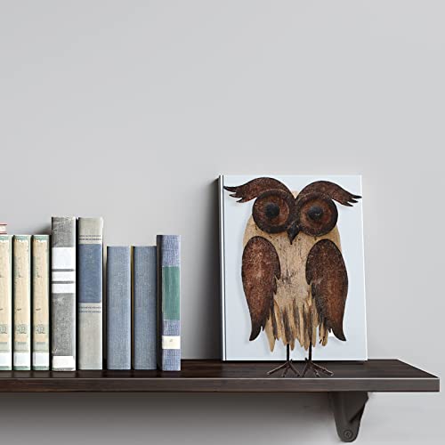 Owl Figurines Decor Animal Statue for Home Wooden Stand Owl Sculptures
