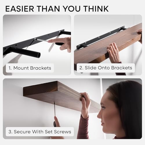 24 Inch Floating Shelves (3 Count)