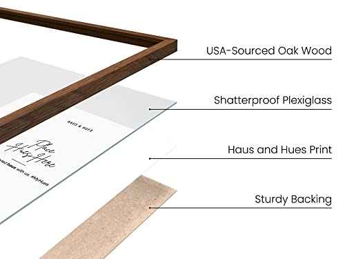 16x24 Walnut Oak Frame Set of 3 (3 Count)
