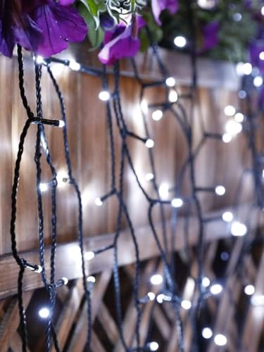 Solar Christmas Lights Outdoor 4 Pack 132FT 400LED String Lights Cool White (4 Count)