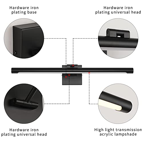 LED Picture Light Modern Black Art Display Light Artwork Display Light for Paintings 14W
