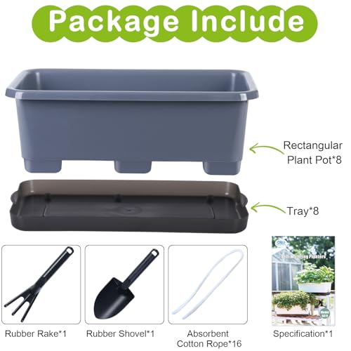 Window Box Planter 8 Pcs (8 Count)