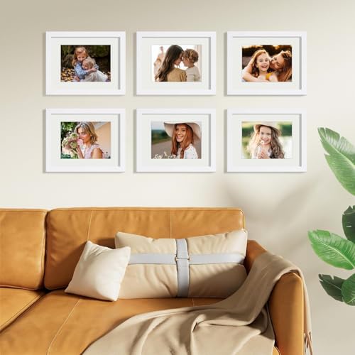 8.5x11 Picture Frames Set of 9 for Wall Mount or Tabletop (9 Count)