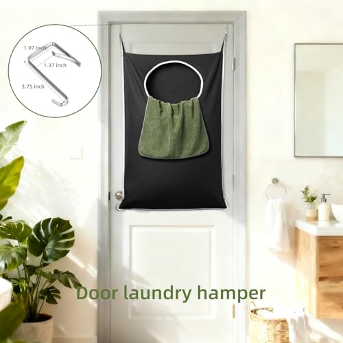 XL Black Door Hanging Laundry Hamper