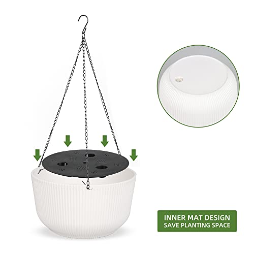 9.8 Inch Self Watering Hanging Planter (2 Count)
