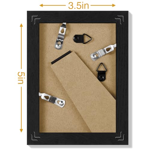3.5x5 Picture Frames Set of 9 for Wall or Tabletop Display (9 Count)