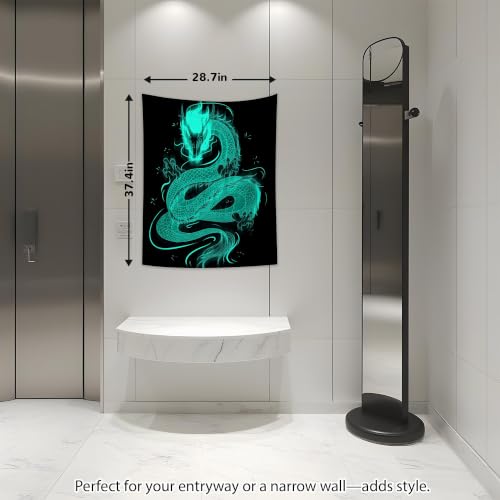 Blacklight Dragon Tapestry Wall Hanging 37"x29"