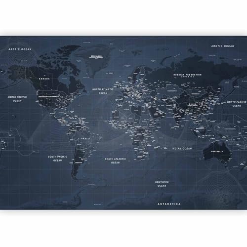 Wall Mural World Map 118x83 in (67.81 Sq Ft)
