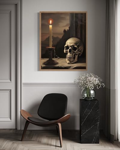 Skull and Candle Poster Art Print