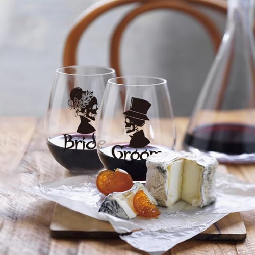 Skull Wine Glass 2 Piece with Gift Box