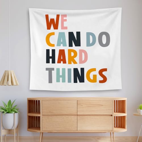 We Can Do Hard Things Inspirational Tapestry
