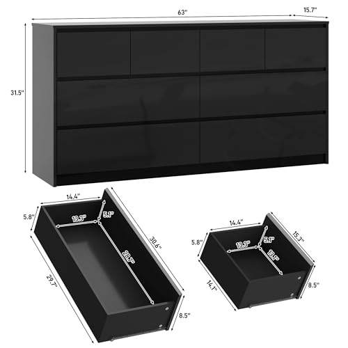 Black Malm Dresser for Bedroom