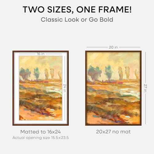 20x27 Brown Oak Picture Frame (2 Count)