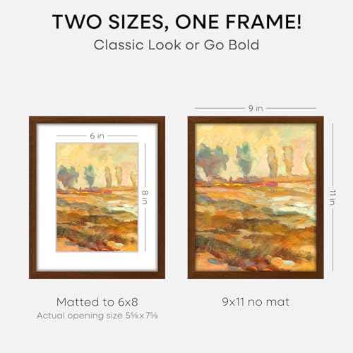 9x11 Brown Oak Picture Frame (2 Count)