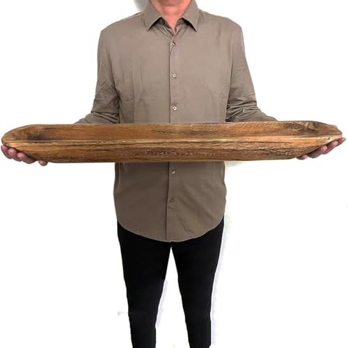 Wooden Dough Bowl Decor