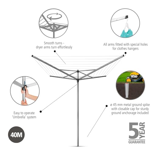 Topspinner Outdoor 4 Arm Spinning Clothesline