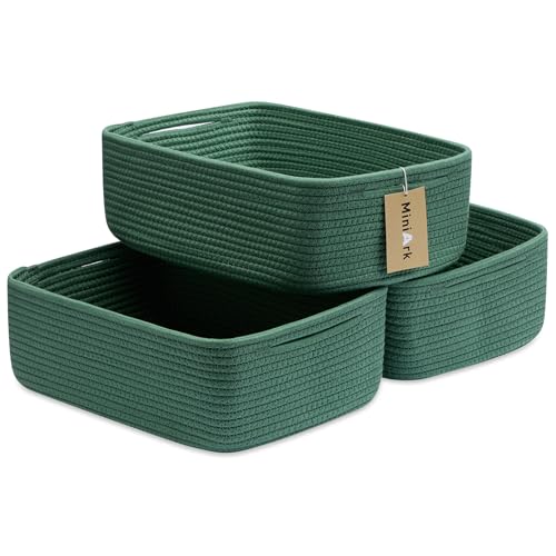 Large Shallow Organizing Baskets 15x11x5.1 Inches (3 Count)