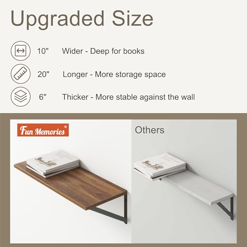 20 Inch Floating Shelves (2 Count)