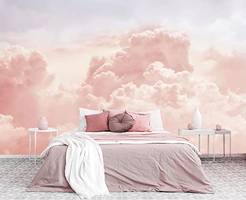 Pink Clouds wall Mural Wallpaper for Bedroom 178" x 117" (144.6 Sq Ft)