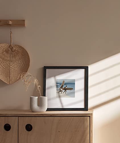 Black Oak Wood 10x10 Picture Frame Matted to 5x5