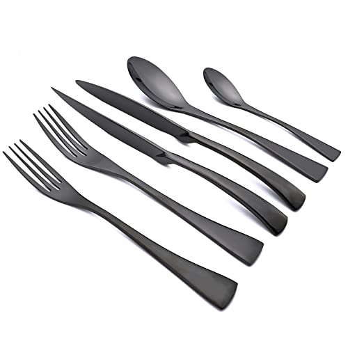 24 Piece Black Flatware (13.24 Count)