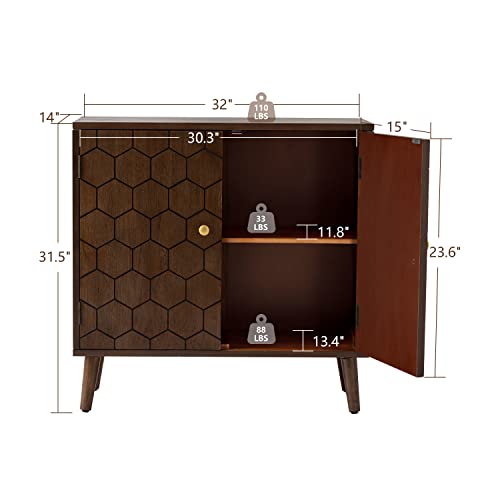 Set of 3 32" Storage Sideboards with Doors (3 Count)