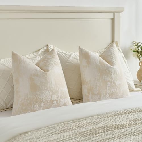 Pack of 2 Faux Cashmere Throw Pillow Covers 18x18 Inch (2 Count)