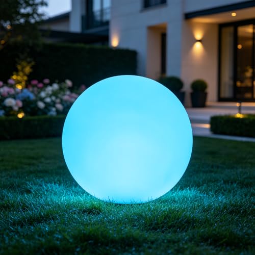 12 Inch Solar Glowing Ball Light Outdoor