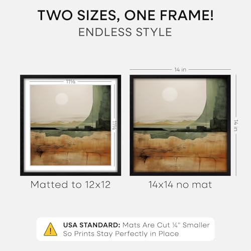 14x14 Black Oak Picture Frame (2 Count)