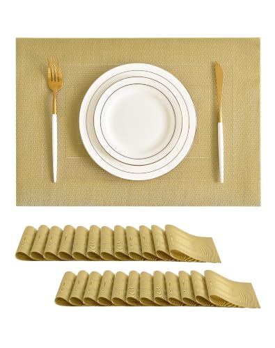 Gold Frame Placemats Set of 24 (24 Count)