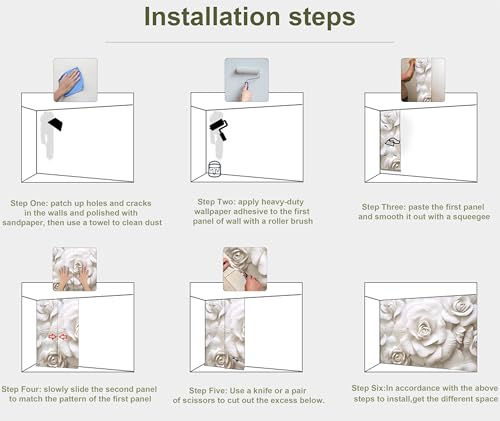 3D Relief Flower Wallpaper Mural