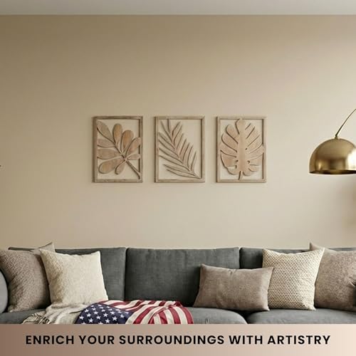 Modern Wooden Wall Sculptures (3 Count)