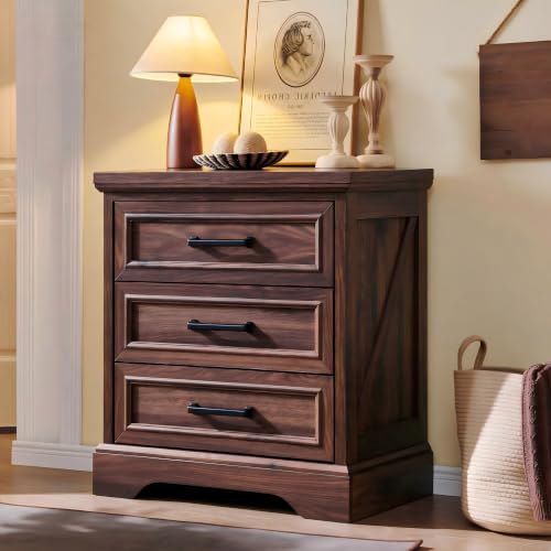 22" Farmhouse 3 Drawer Dresser for Bedroom