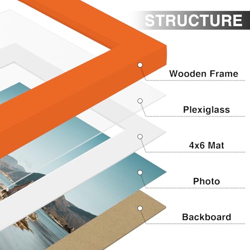 5x7 Picture Frames Set of 9 for Wall or Tabletop Display