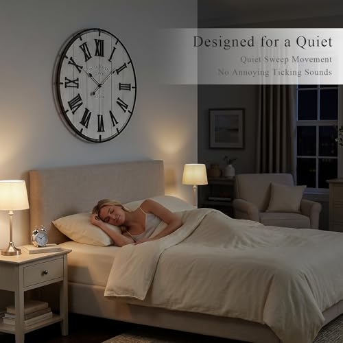 Large 30 Inch Farmhouse Wall Clock