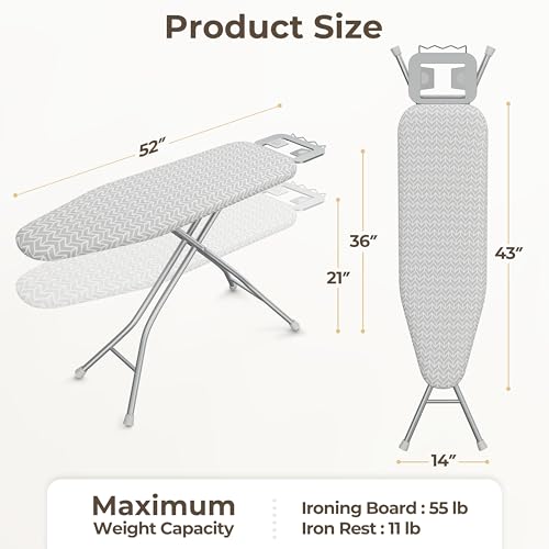 Ironing Board 43"x14" with Iron Rest