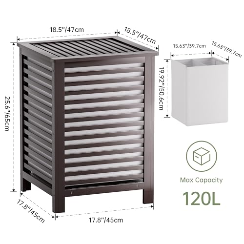Double Laundry Hamper with Lid